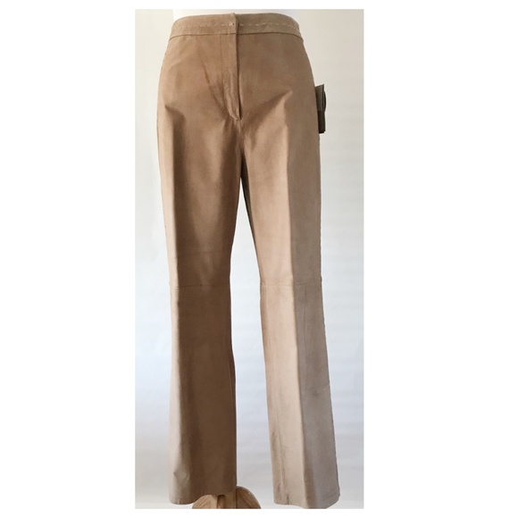 Bernado Washable Tan Suede Pants - Picture 1 of 11